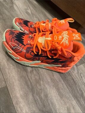 Puma Kids Bright orange melo b.01 Halloween (glow in the dark) basketball shoes
